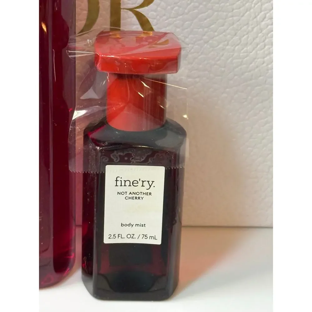 Fine'ry. Women's Body Wash 428 mL AND Body Mist 75mL - NOT ANOTHER CHERRY - NEW